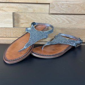 Silver Studded Strap Sandals